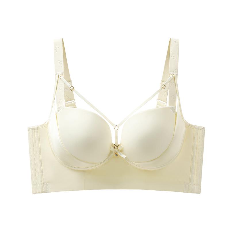 Smooth and Sexy Bra Women's Plus Size Bra Gathered Bra Anti Sagging Bra No Steel Ring Adjustable Accessory Bra