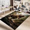 1PC Tyrannosaurus rex, prehistoric landscape Non-Slip Floor Carpet Compatible for Office&Living Room&Bedroom&Dining room - Flat - Weave MachineS038