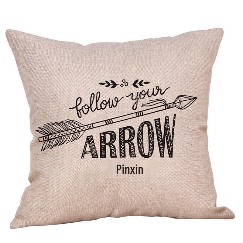 Arrow Feather Pattern Pillowcase: Stylish Sofa & Car Cushion Decor