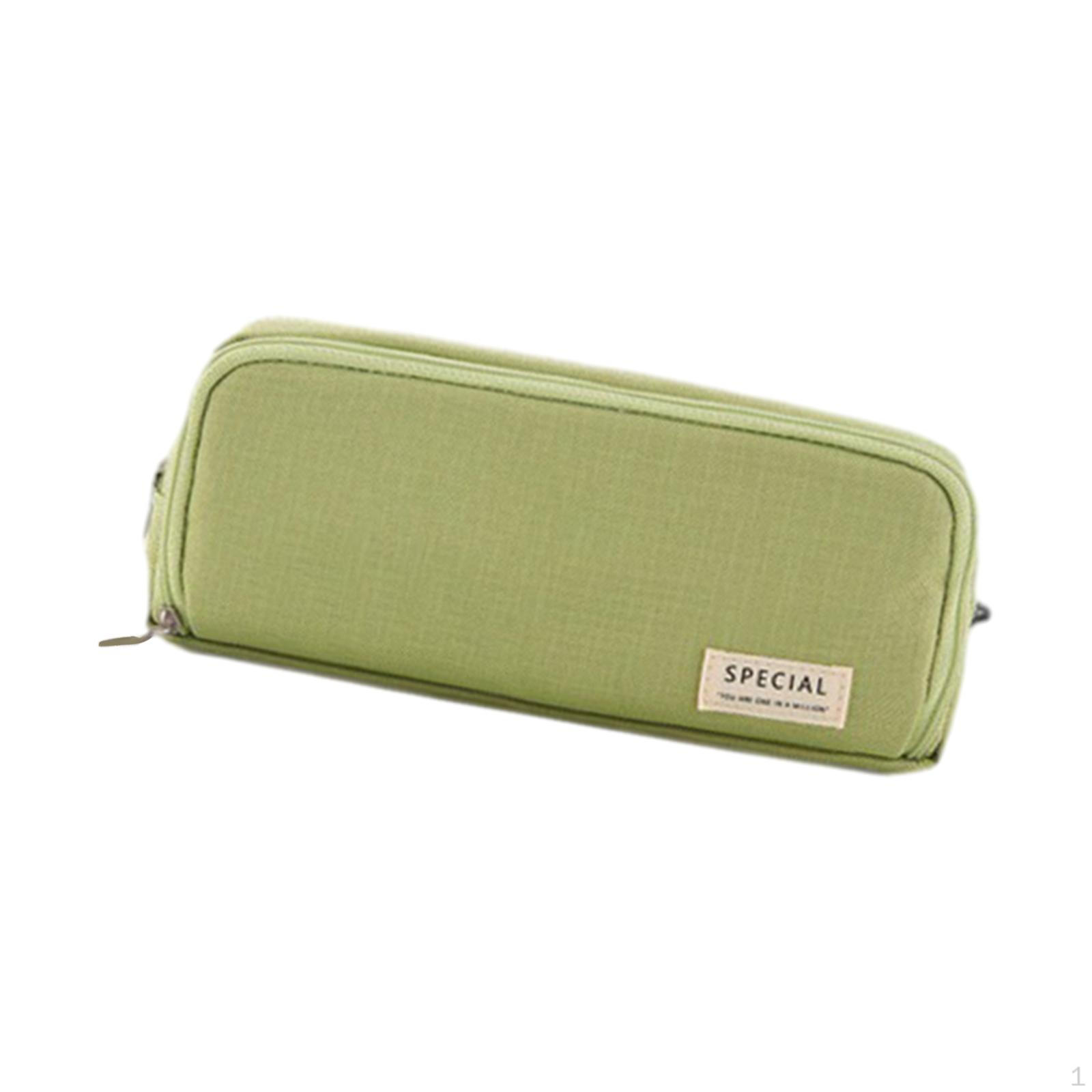 

Pen Bag Pouch, Portable Storage Compact Stationery Organizer, Makeup Case Pencil Holder зелений