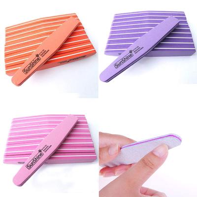 10 τμχ Λίμες νυχιών Emery 100/180 Trimmer Buffer lime a ongle Nail Art Διπλής όψης Γυαλιστική λίμα λείανσης