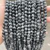 Jingde Jewelry Snowflake Obsidian Round Loose Beads for DIY Accessories & Bracelets