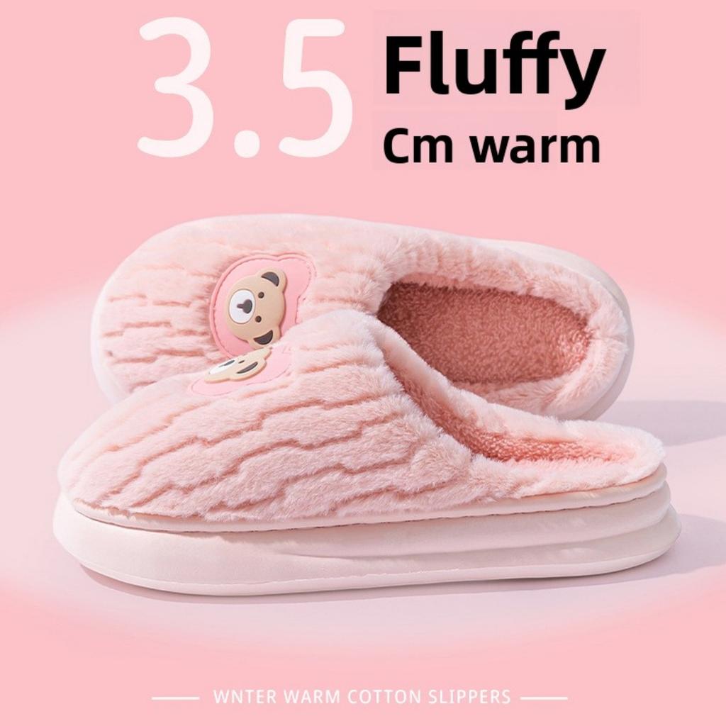 Winter Home Warmth Bag with Cotton Slippers Cute Cartoon Indoor Home Cotton Slippers