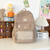 Y2K Cute Star Transparent Backpack Ita Bag for Girls Comic Badge Large Capacity Women Backpacks Fashion Students School Bags