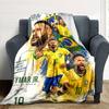 1pc Neymar1 Blanket, Gift, for Men and Women, Soft Blanket, Good for Sofa Bed Couch Travel, Lightweight Flannel Blanket