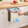 Foldable Hanging Trash Can Wide Opening Kitchen Compost Bin Wall Mounted Garbage Can  Cabinet Door