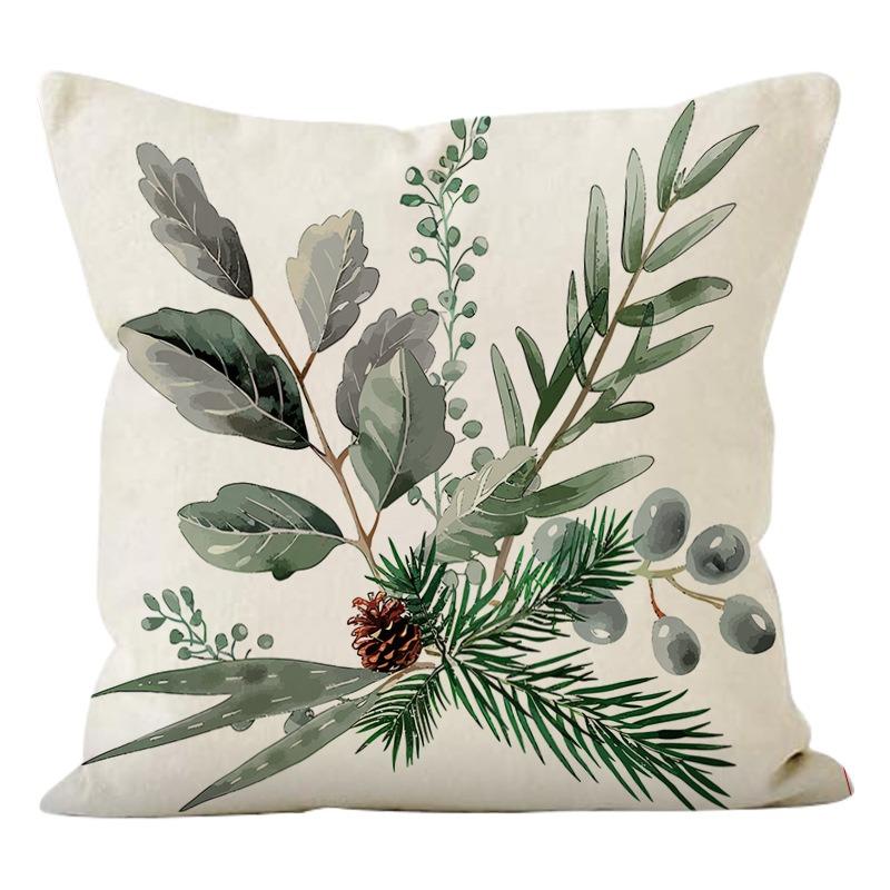 Botanical Art Print Home Decor Pillowcase Bedroom Living Room Sofa Decoration Polyester Cushion Cover With Zipper