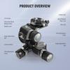 NEEWER TH16 Geared Tripod Head with Panoramic QR Aluminum Alloy Large Fine Dual Mode with Quick Maximum Load of 6kg 3-Way Head, 3-Axis Pan/Tilt