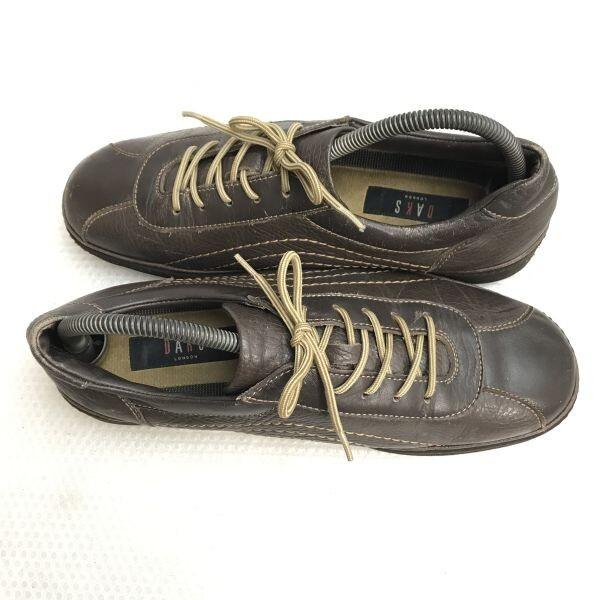Made In Japan DAKS Leather Sneakers 25.0 Brown Shoes Trainers(USED)