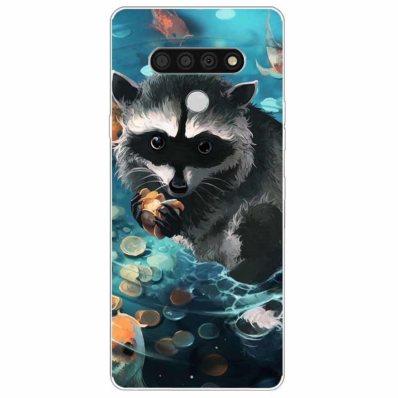 Soft Print Cover For LG K51 K61 V50 V60 Thinq Case Cute Cat Silicone Coque for LG K61 V50 Thinq Cases K 61 Shockproof Shell Bag