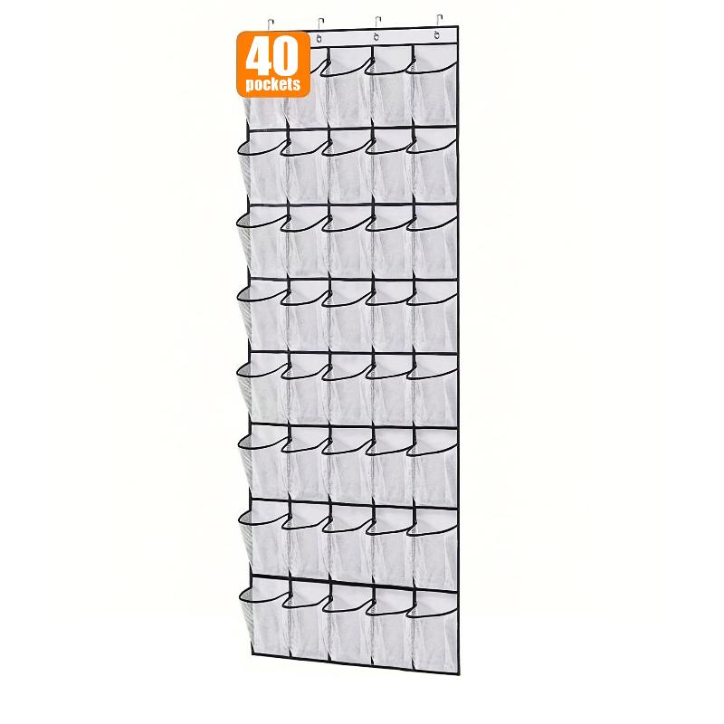 Over The Door Shoe Rack With 24/28/35/40 Large Mesh Pockets Hanging Shoe Organizer For Closet Hanging Shoe Rack Holder Hanger