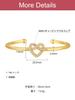 Knotted Heart 361L Stainless Open 18k Accessories [FOCALOOK] Women's Bracelet, Bangle, Steel, Hypoallergenic, Zirconia, Bangle, Gold, Fashionable,