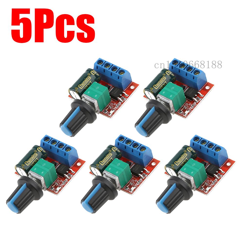 1-10Pc 5A 90W PWM 12V DC Motor Speed Controller Module DC-DC 4.5V-35V Low Voltage Motor Speed Controller Adjustable Drive Module
