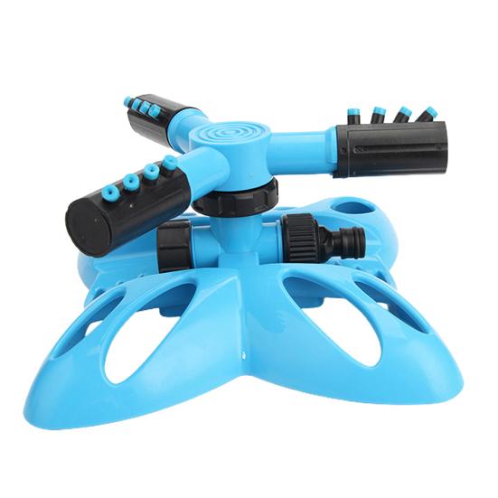 360-Degree Rotation Lawn Sprinkler with 3 Arm Leakproof Large Coverage Area Irrigation System Easy Assembly Automatic Water Sprinkler
