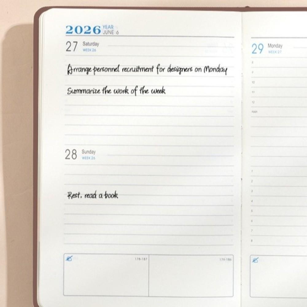 A5 2026 Planner Book Professional Academic Daily Organizer  Business Planner