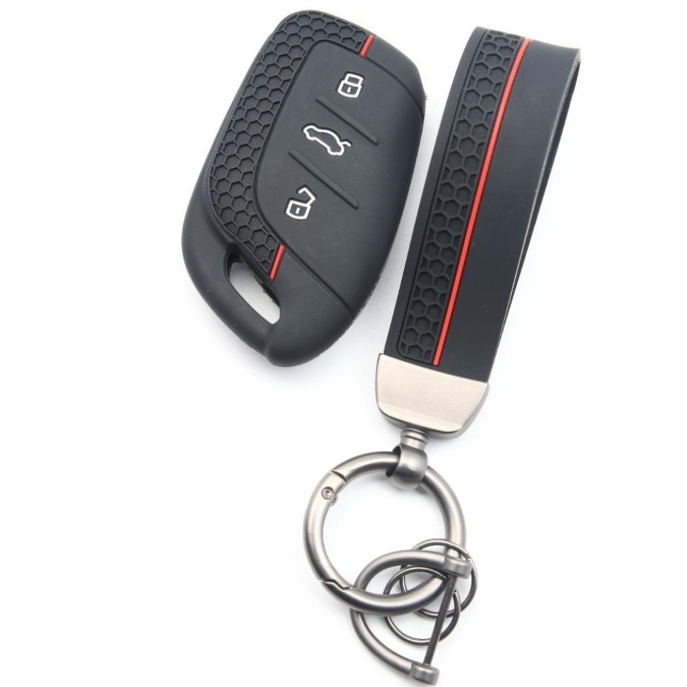 Dla MG 4 2023 Mg4 Ev MG HS GT ZS EV ZX MG5 MG6 3 Przyciski Silikonowe Etui na Kluczyk Fob Brelok do Kluczy dla Roewe RX3 RX5 RX8 ERX5 I6 I5