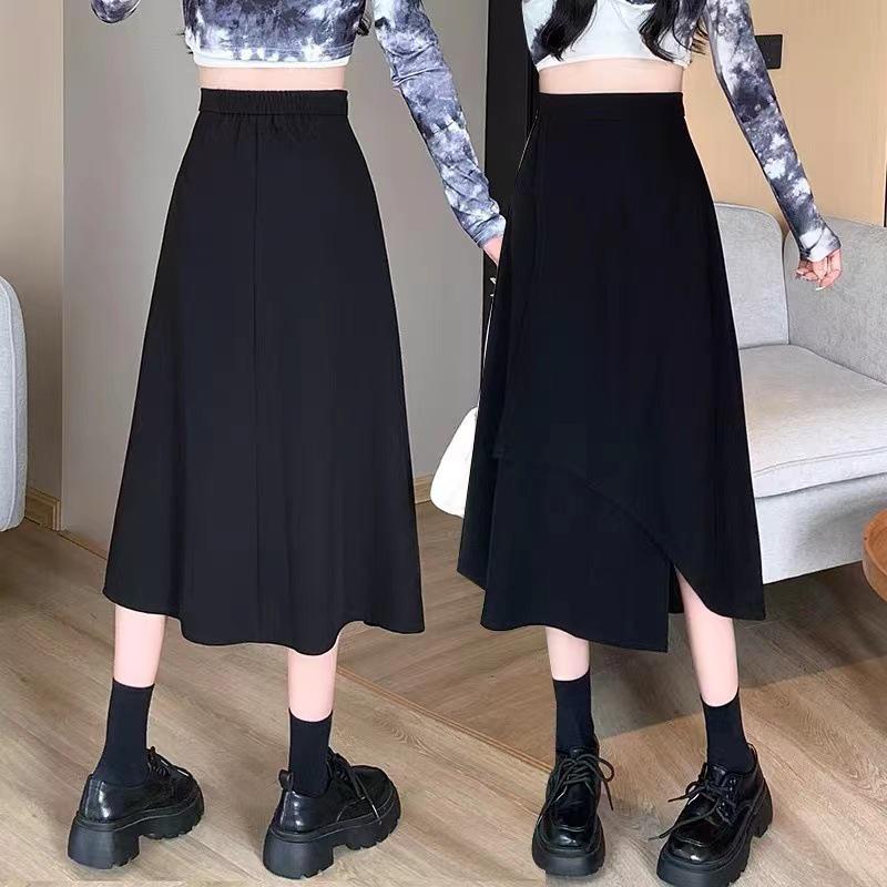 Autumn High-End Maternity Mid-Length Loose Casual Skirt with Belly Support