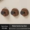 Haken mit Saugnapf aus Walnuss & ABS (3 Pack)