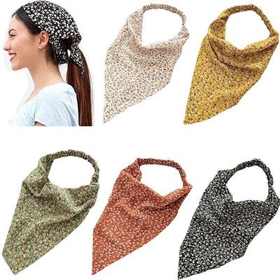 Haar-Schals Kopf-Bandanas für Damen Mode Floral Dreieckstuch Haar-Accessoires