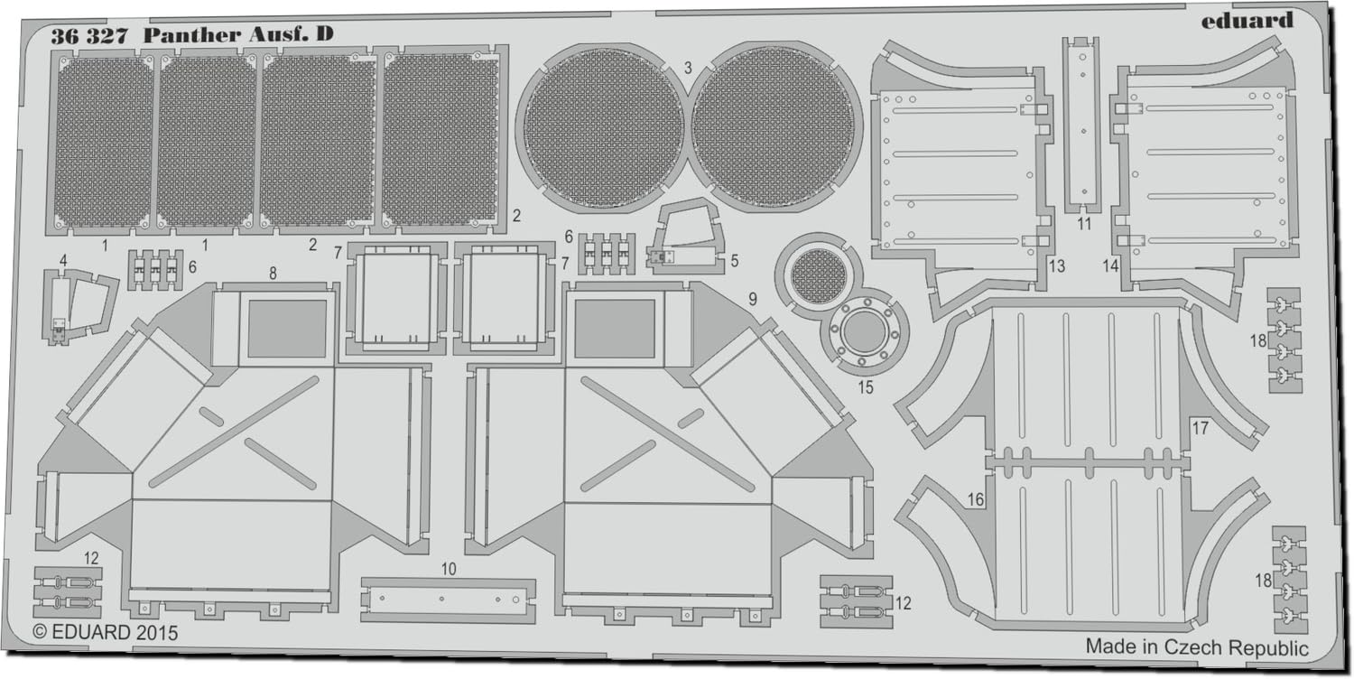 

Эдуард 1/35 Немецкий средний танк Пантера Ausf.D Фототравление (для Тамии) Пластиковые наборы EDU36327 (танк)