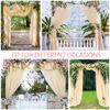 Wedding Arch Draping Fabric, 1 Panel 6/10M Champagne Sheer Backdrop Curtain Wedding Arch Decorations for Wedding Party Ceiling