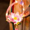 3D Twisted Stick Lotus Flower Lantern Luminous Handheld Lantern  Traditional Decor