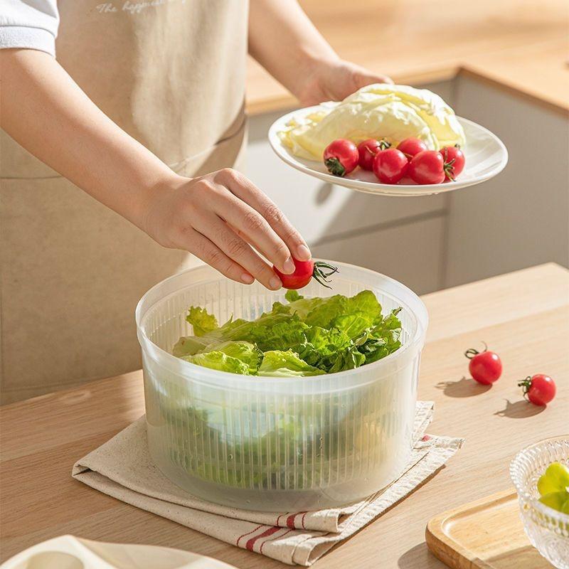 Multifunction Manual Salad Spinner Dryer Vegetable Fruit Food Dehydrator Quick Drying Kitchen Household Vegetable Dehydrator