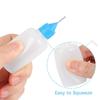 6Pcs Accuracy Needle Tip Glues Bottles Multipurpose Needle Tip Bottles for Designers and Artist with 2 Funnel