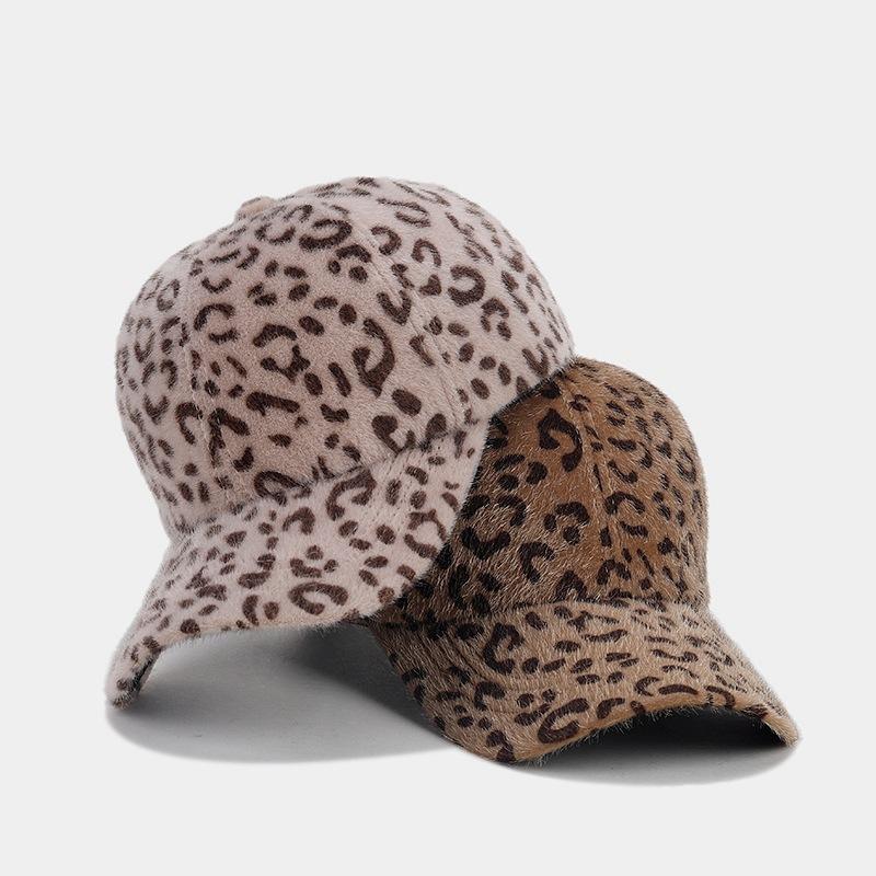 European and American Fashion Trends, Leopard Print Baseball Caps, Female Face Caps, Outdoor Sunscreen Visors, Warm Hats, Tide