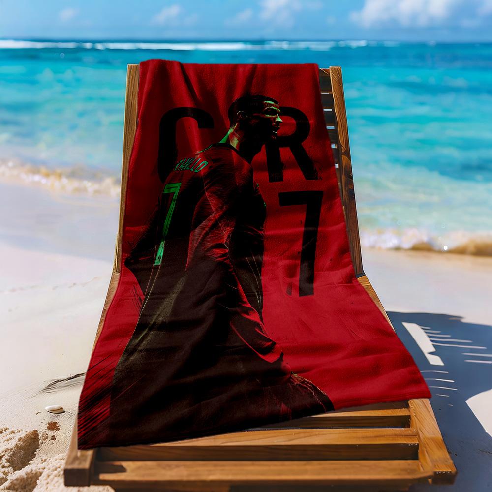 Cristiano Ronaldo Beach Towel Quickdry Soft Microfiber Comfortable Lightweight Suitable For Sports Travel Swimming Yoga Bathroom Beach And Pool