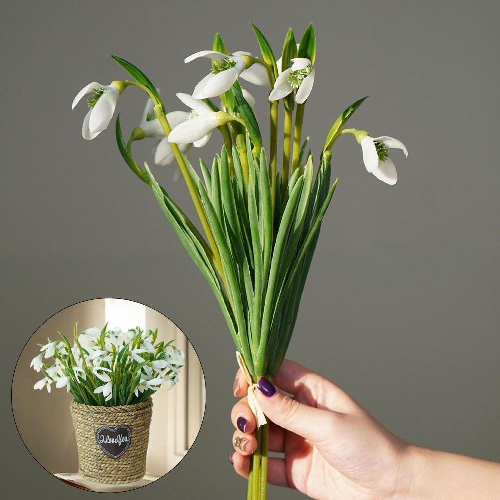 5 Stück/Bund Seidenblütenblätter Simulation Blumenstrauß Simulation Narzissenblüte Heimdekoration