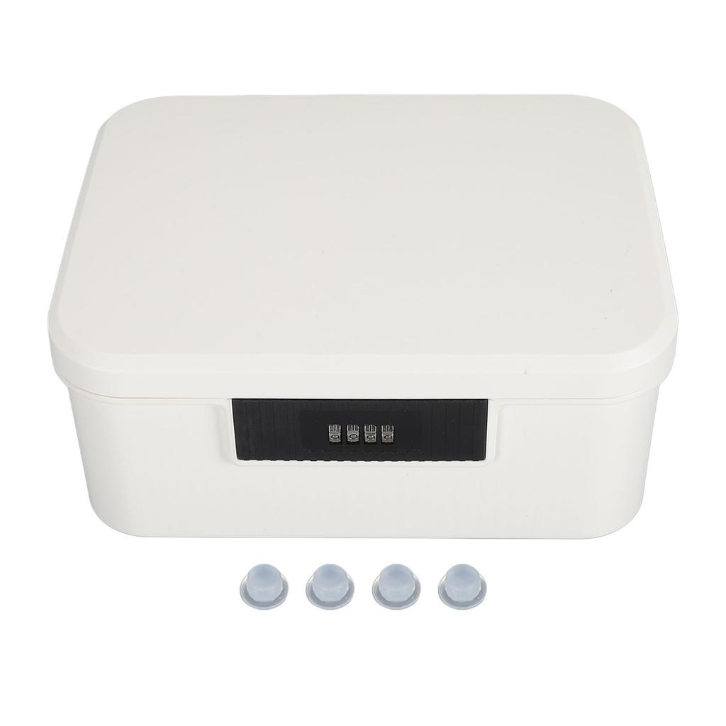 Lockable Box Lockbox 9L Capacity Lockable Storage Trunk for Files Document Organizer Double Layer Password Storage Locking Box