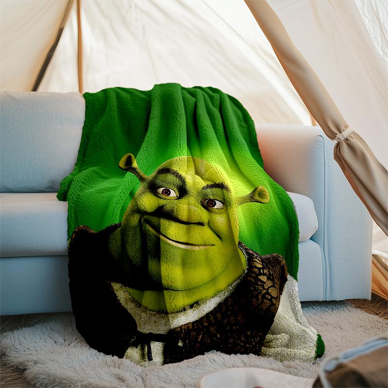 Coperta Stampata a Tema Shrek - Perfetta per Divano, Letto, Viaggio e Uso all'Aperto | Lavabile in Lavatrice, Accogliente e Durevole.
