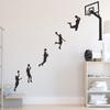Slam Dunk Sequence Basketball Wall Sticker Self-Adhesive Removable for Boys Room Gym Style Home Decor