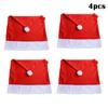 1/4/6X Christmas Santa Hat Dining Chair Back Covers Party Xmas Chair Table Decor