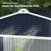 Metal Tool Shed with Sliding Doors and Ventilation Windows, 277 X 195 X 192 Cm, Dark Grey