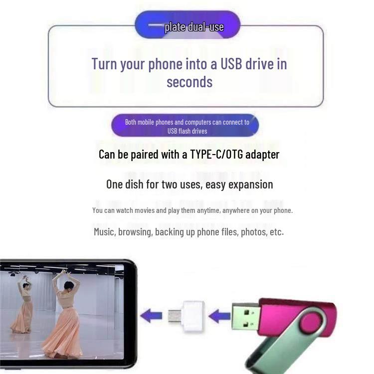 2025 Square Dance USB Flash Drive: Large capacity with popular songs, singing, and modern dance videos for middle-aged and elderly users.