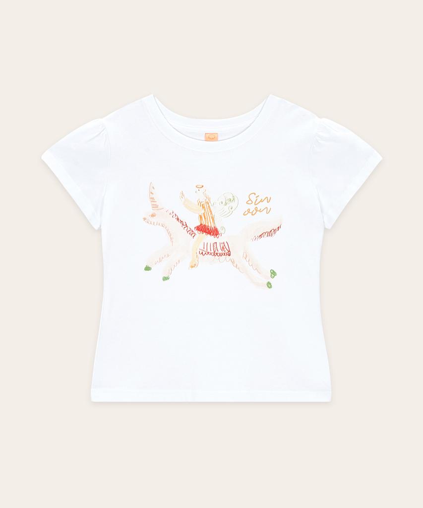 SINOON Unicorn Puff T-Shirt (White)