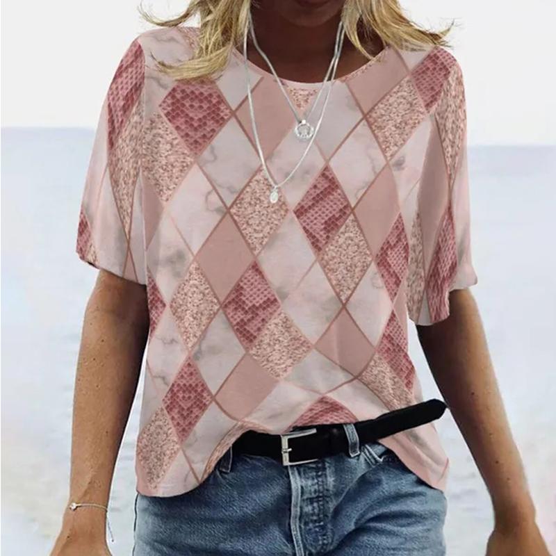 Mode Frauen Blau Cashews T Shirt Lustige Casual Oansatz Kurzarm T-shirt Sommer Weibliche T-shirt
