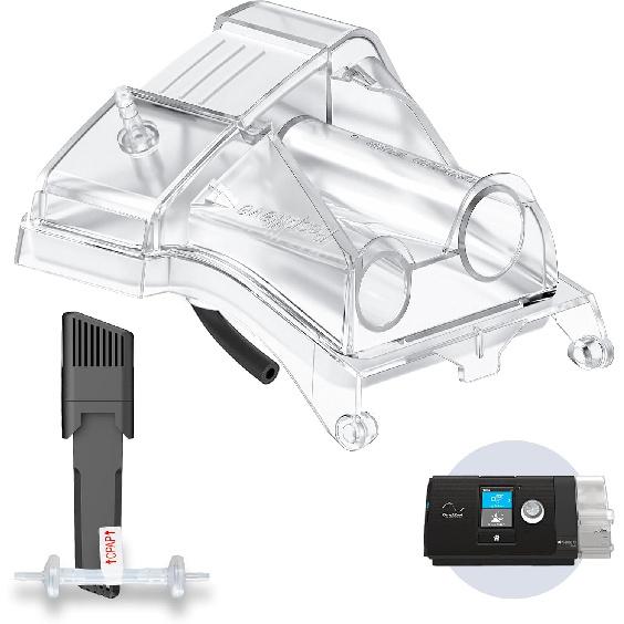 Universal Tubing Adapter for ResMed AirSense 10 & AirCurve 10 with Silicone Gasket Pre-Installed & 1 Pack Replacement Cartridge Filter Kit for
