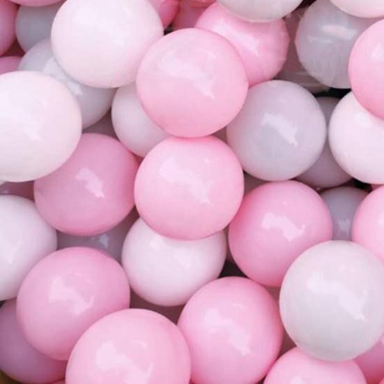 100Pcs/Set Colorful Pit Ball 3 Colors Thickened PE Crush Proof BPA Phthalate Free Safe Indoor Outdoor Baby Toddler Kids Round Ocean Ball Pool Toy Kit