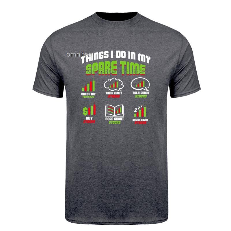 Stock Market T Shirt Funny Trading Graphic Tee Investor Trader Gift Finance Bull Bear Chart Print Casual Tshirts HJ164