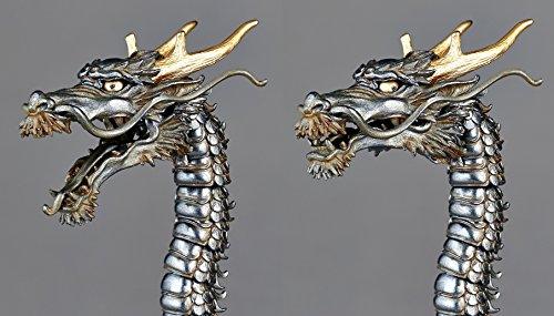 Kaiyodo Takeya Style Free-Standing Figurine Dragon, Iron Rust Tone, Non-Scale ABS & PVC, Painted Movable Figure KT-003
