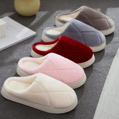Plüsch-Baumwollpantoffeln Herbst und Winter 2025 neu rutschfest Indoor dicker Boden thermische Baumwolle Schleppschuhe Winter