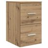 Bathroom Furniture Set 4 Pcs Artisan Oak Engineered Wood and Glass