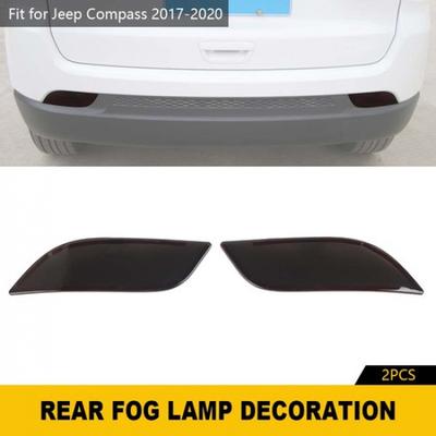 Accessoires de Couvercle de Lampe Antibrouillard Arrière pour Jeep Compass 2017-20 Noir Fumée