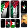 Coque de téléphone Carte Drapeau P-Palestine-es-F Pour iPhone 16,15,14,13,12,11,Pro,X,XS,Max,XR,Plus,Mini Silicone Souple Noir TPU antichoc