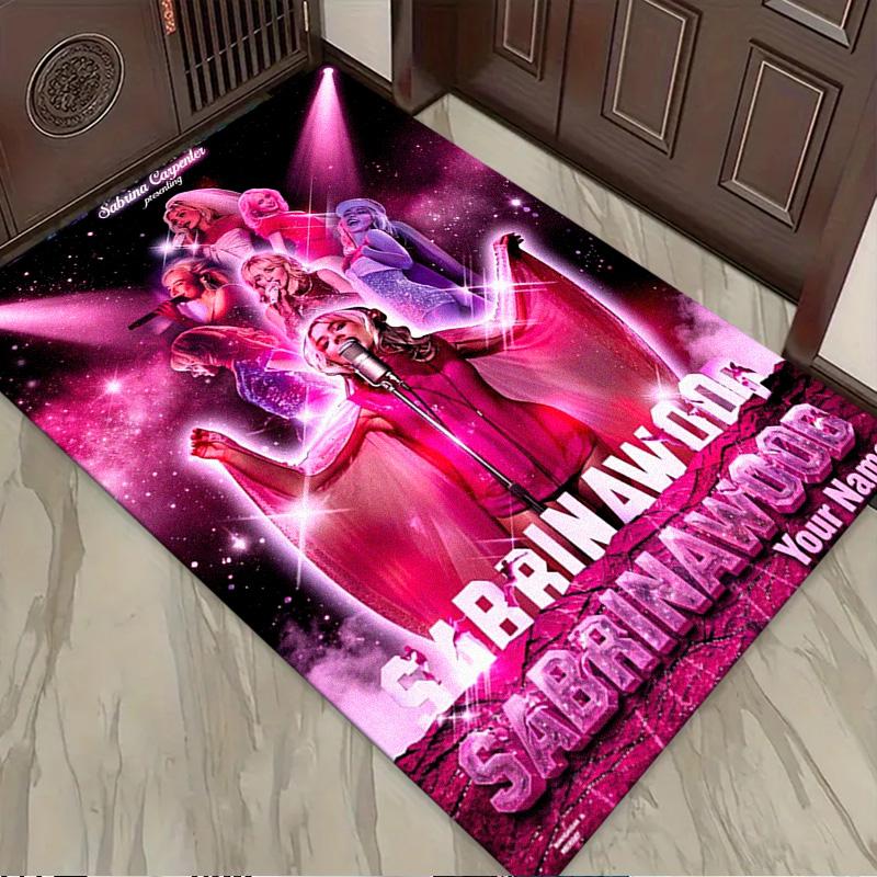 Name Custom Sabrina Carpenter Carpet Rug for Living Room Bedroom Home Sofa Decoration,Kids Play Non-slip Floor Mat