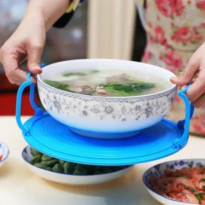 Kitchen Simple Solid Color Multi-function Microwave Heating Layered Steaming Tray Double Layer Storage Rack In Random Colors