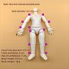 PVC 3in 4in Height Figure Dolls PVC Multiple Joints Muscle Body Doll Anime Doll Durable BJD Doll Body for Doll Customized